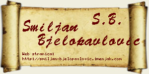 Smiljan Bjelopavlović vizit kartica
